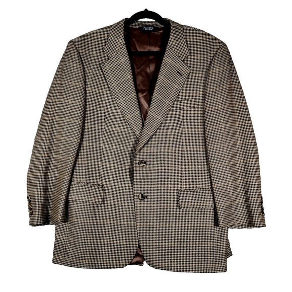 Jos. A. Bank Other - Jos A Bank Executive Collection Blazer Jacket Sz 42S Silk Wool Blend Houndstooth